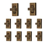 WedDecor 10mm x 20mm Twist & Turn Clasp Lock Round Closure Replacement Metal Fasteners Purse, Handbag, Leather, Art & Craft, DIY Projects, Bronze, 10pcs