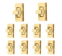 WedDecor 10mm x 20mm Twist & Turn Clasp Lock Round Closure Replacement Metal Fasteners Purse, Handbag, Leather, Art & Craft, DIY Projects, Gold, 10pcs