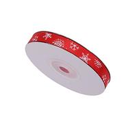 WedDecor 10MM Xmas Snowflakes Red Christmas Ribbon 1 Metre Xmas Tree for Gift Wrapping Bows Wreaths Crafting Party Decoration Celebrations Ribbons for Gift Wrapping Outdoor Decoration