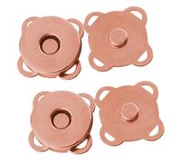 WedDecor 10pcs Rosegold Magnetic Twist Turn Lock for Bags Round Snap Fastener Button Clasp Press Studs Sewing Accessory for Handbags, Purse Making, DIY Clothing, Leathercraft, Jacket, 18mm