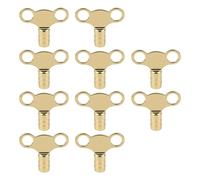 WedDecor 10pcs Solid Brass Radiator Bleed Key, Universal 5mm Radiator Keys | Heavy Duty Radiator Valve Clock Caps Key UK for Bleeding Air Vent, Heater Bleeding Key UK Plumbing Tools & Equipment