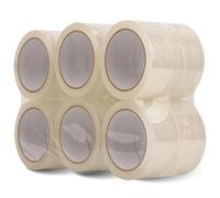 WedDecor 12 × 48 mm × 66 metres Crystal-Clear BOPP Tape Rolls - Extra-Long Sticky Adhesive Tape for Gift Wrap, Office Stationery, Craft & Packaging - Clear Adhesive Tape, Long Sticky Tape Rolls