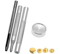 Weddecor 12mm Gunmetal S spring Snap Fasteners Press Studs with 4 Parts Fixing Hand Tool Kit for Leathercrafts, Sewing, DIY Arts & Crafts, Projects, Clothing & Repair, 10pcs
