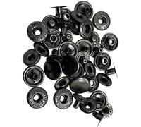 WedDecor 12mm S-Spring Press Studs 4 Part Snap Fasteners Sew Buttons for Leathercraft, Sewing, Jackets, Shirts, Fabric, Repair, DIY Projects, Gunmetal, 100pcs