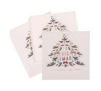 WedDecor 13 Inch Gold Reindeer & Snowflakes on White Paper Napkins, 2-Ply Disposable Christmas Serviettes, Tableware & Party Supplies for Banquets, Buffets & Festivals, Pack of 100