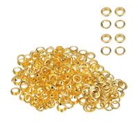 WedDecor 14mm Gold Brass Eyelets Grommets with Washers for Books, Arts & Crafts, Sewing, Bags, Scrapbook, DIY Projects, Leather Work and Rust Proof, 50pcs