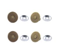 WedDecor 14mm Laser Cut Lightweight Bronze Magnetic Clasps - Metal Snap Closure Buttons with Backing Washers for Purses, Leather Crafts, Handbags, DIY Sewing & Clothing Repair, Pack of 2
