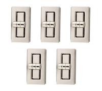 WedDecor 14mm x 22mm Twist & Turn Clasp Lock Round Closure Replacement Metal Fasteners Purse, Handbag, Leather, Art & Craft, DIY Projects, Silver, 5pcs