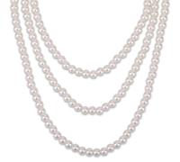 WedDecor 150cm Long Vintage Pearl Necklace 1pc - Pearl Choker Necklace for Brides, Choker Beads Necklaces 1920s, Wedding Fashion, & Party Accessories, Elegant Bridal Necklaces for Women