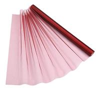 WedDecor 15m x 70cm Snow Sheer Burgundy Organza Roll Sash Glitter Fabric for Table Runner Sashes Wedding & Christmas Decoration, Party Favours, Chair Cover Bows, Ribbon Crafting Supplies, 1pc