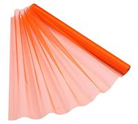 WedDecor 15m x 70cm Snow Sheer Burnt Orange Organza Roll Sash Glitter Fabric for Table Runner Sashes Wedding & Christmas Decoration, Party Favours, Chair Cover Bows, Ribbon Crafting Supplies, 1pc