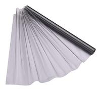 WedDecor 15m x 70cm Snow Sheer Dark Silver Organza Roll Sash Glitter Fabric for Table Runner Sashes Wedding & Christmas Decoration, Party Favours, Chair Cover Bows, Ribbon Crafting Supplies, 1pc