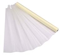 WedDecor 15m x 70cm Snow Sheer Ivory Organza Roll Sash Glitter Fabric for Table Runner Sashes Wedding & Christmas Decoration, Party Favours, Chair Cover Bows, Ribbon Crafting Supplies, 1pc