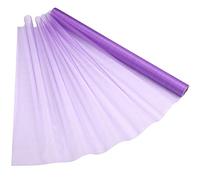 WedDecor 15m x 70cm Snow Sheer Lilac Purple Organza Roll Sash Glitter Fabric for Table Runner Sashes Wedding & Christmas Decoration, Party Favours, Chair Cover Bows, Ribbon Crafting Supplies, 1pc