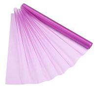 WedDecor 15m x 70cm Snow Sheer Purple Organza Roll Sash Glitter Fabric for Table Runner Sashes Wedding & Christmas Decoration, Party Favours, Chair Cover Bows, Ribbon Crafting Supplies, 1pc