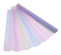 WedDecor 15m x 70cm Snow Sheer Rainbow Organza Roll Sash Glitter Fabric for Table Runner Sashes Wedding & Christmas Decoration, Party Favours, Chair Cover Bows, Ribbon Crafting Supplies, 1pc