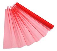WedDecor 15m x 70cm Snow Sheer Red Organza Roll Sash Glitter Fabric for Table Runner Sashes Wedding & Christmas Decoration, Party Favours, Chair Cover Bows, Ribbon Crafting Supplies, 1pc