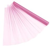 WedDecor 15m x 70cm Snow Sheer Rose Pink Organza Roll Sash Glitter Fabric for Table Runner Sashes Wedding & Christmas Decoration, Party Favours, Chair Cover Bows, Ribbon Crafting Supplies, 1pc