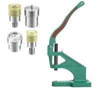 WedDecor 15mm 4 Part Press Studs Snap Buttons Fixing Dies Set with Universal The Green Machine Hand Press, Snap Fasteners Installation Tool for DIY Leathercraft, Handbag, Purses