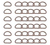 WedDecor 15mm Copper Non Welded Metal D Ring Fasteners Buckle for Adjustable Fastening Webbing Strap, Arts and Crafts, Pet Collars, Repairing Bags, Straps, 20pcs