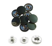 WedDecor 15mm Dark Green Snap Fasteners Large 4 Parts Press Studs No-sew Buttons for Leathercraft, Sewing, Jackets, Shirts, Fabric Repair DIY Projects, 50pcs