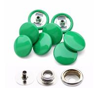 WedDecor 15mm Green Snap Fasteners 4 Parts Press Studs No-sew Buttons for Leathercraft, Sewing, Jackets, Shirts, Fabric Repair DIY Projects, 10pcs