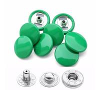 Weddecor 15mm Green Snap Fasteners Large 4 Parts Press Studs No-sew Buttons for Leathercraft, Sewing, Jackets, Shirts, Fabric Repair DIY Projects, 10pcs