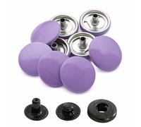 Weddecor 15mm Lilac Purple Snap Fasteners S-Spring 4 Parts Press StudsSew Buttons for Leathercraft, Sewing, Jackets, Shirts, Fabric, Repair, DIY Projects, 10pcs