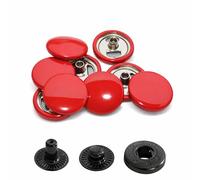 Weddecor 15mm Red Snap Fasteners S-Spring 4 Parts Press StudsSew Buttons for Leathercraft, Sewing, Jackets, Shirts, Fabric, Repair, DIY Projects, 10pcs