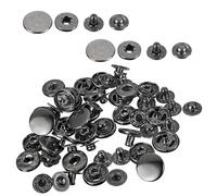 Weddecor 15mm S Spring Press Studs 4 Part, Durable and Lightweight, Metal Snap Fasteners for Jackets, Jeans, Leather Craft, Straps and Clothing Repair (Gunmetal, 20pcs)