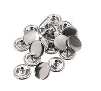 Weddecor 15mm Silver Press Studs Caps for Arts Crafts, Leathercrafts, Jackets, Bags, Straps, Jeans, Clothes Repair, 20pcs