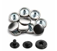 Weddecor 15mm Silver Snap Fasteners S-Spring 4 Parts Press StudsSew Buttons for Leathercraft, Sewing, Jackets, Shirts, Fabric, Repair, DIY Projects, 10pcs