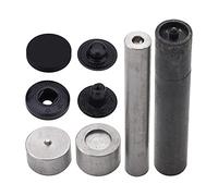 WedDecor 15mm Snap Fasteners 4 Parts S Spring Press Studs with Fixing Tool, Alloy Cap No-sew Buttons for Fabric Repair DIY Projects, Leathercraft, Jackets, Black, 100pcs