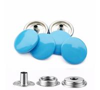 WedDecor 15mm Turquoise Snap Fasteners Large 4 Parts Press Studs No-sew Buttons for Leathercraft, Sewing, Jackets, Shirts, Fabric Repair DIY Projects, 10pcs