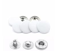 Weddecor 15mm White Snap Fasteners Large 4 Parts Press Studs No-sew Buttons for Leathercraft, Sewing, Jackets, Shirts, Fabric Repair DIY Projects, 10pcs