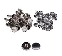 WedDecor 17mm Blank Button Making Snaps Self Cover Tack Round Badge Parts for Sewing Projects, Dress Making, Shirts, DIY Crafts, Repairing & Decoration, 100pcs
