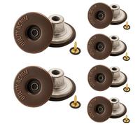 WedDecor 17mm Brass Jeans Buttons with Aluminium Back Pin Hand Pressed Studs for Sports Jacket Denim Jeans Fixing Clothing Accessories, Dark Bronze, 10pcs