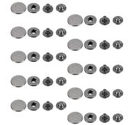 WedDecor 17mm Gunmetal Snap Fasteners S-Spring 4 Parts Press Studs Sew Buttons for Leathercraft, Sewing, Jackets, Shirts, Fabric, Repair, DIY Projects, 10pcs