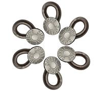 WedDecor 17mm No Sew Elastic Spring Brass Waistband Button Extender Strong Adjustable Retractable Snap Button Extended Buttons for Men Jeans Shirts Paints Trousers Women Skirt Maternity Dresses, 10pcs