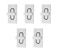 WedDecor 17mm x 35mm Twist & Turn Clasp Lock Round Closure Replacement Metal Fasteners Purse, Handbag, Leather, Art & Craft, DIY Projects, Silver, 5pcs