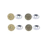 WedDecor 18mm Laser Cut Lightweight Gold Magnetic Clasps - Metal Snap Closure Buttons with Backing Washers for Purses, Leather Crafts, Handbags, DIY Sewing & Clothing Repair, Pack of 10