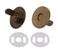 WedDecor 18mm Magnetic Clasps, Button Snap Fasteners Washers Metal Closure for DIY Leathercraft, Clothing, Bags, Handbag, Purses, Jacket, Wallet, Bronze, 20pcs