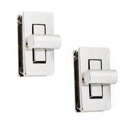 WedDecor 18mm x 30mm Twist & Turn Clasp Lock Round Closure Replacement Metal Fasteners Purse, Handbag, Leather, Art & Craft, DIY Projects, Silver, 2pcs