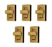 WedDecor 18mm x 30mm Twist & Turn Clasp Lock Round Closure Replacement Metal Fasteners Purse, Handbag, Leather, Art & Craft, DIY Projects, Bronze, 5pcs