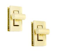 WedDecor 18mm x 30mm Twist & Turn Clasp Lock Round Closure Replacement Metal Fasteners Purse, Handbag, Leather, Art & Craft, DIY Projects, Gold, 2pcs