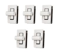 WedDecor 18mm x 30mm Twist & Turn Clasp Lock Round Closure Replacement Metal Fasteners Purse, Handbag, Leather, Art & Craft, DIY Projects, Silver, 5pcs