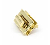 WedDecor 18mm x 30mm Twist & Turn Clasp Lock Round Closure Replacement Metal Fasteners Purse, Handbag, Leather, Art & Craft, DIY Projects, Gold, 1pc