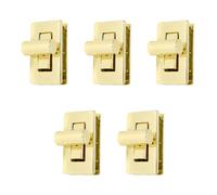 WedDecor 18mm x 30mm Twist & Turn Clasp Lock Round Closure Replacement Metal Fasteners Purse, Handbag, Leather, Art & Craft, DIY Projects, Gold, 5pcs