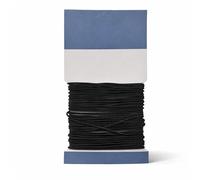 WedDecor 1mm (1/25 Inch) Elastic Round Heavy Stretch Sewing Bands For Garment Skirt, Trouser Art and Craft Waistband Elastic Cord for Bracelet Making, Clothing, Dress Making, Black, 50 Metres