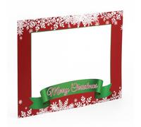 WedDecor 1pc Christmas Photo Booth Props Snowflake Frame for Xmas Festive Decoration Dinner Party Santa Favor Decoration Supplies